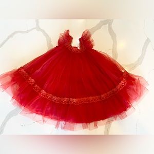 Red party dress